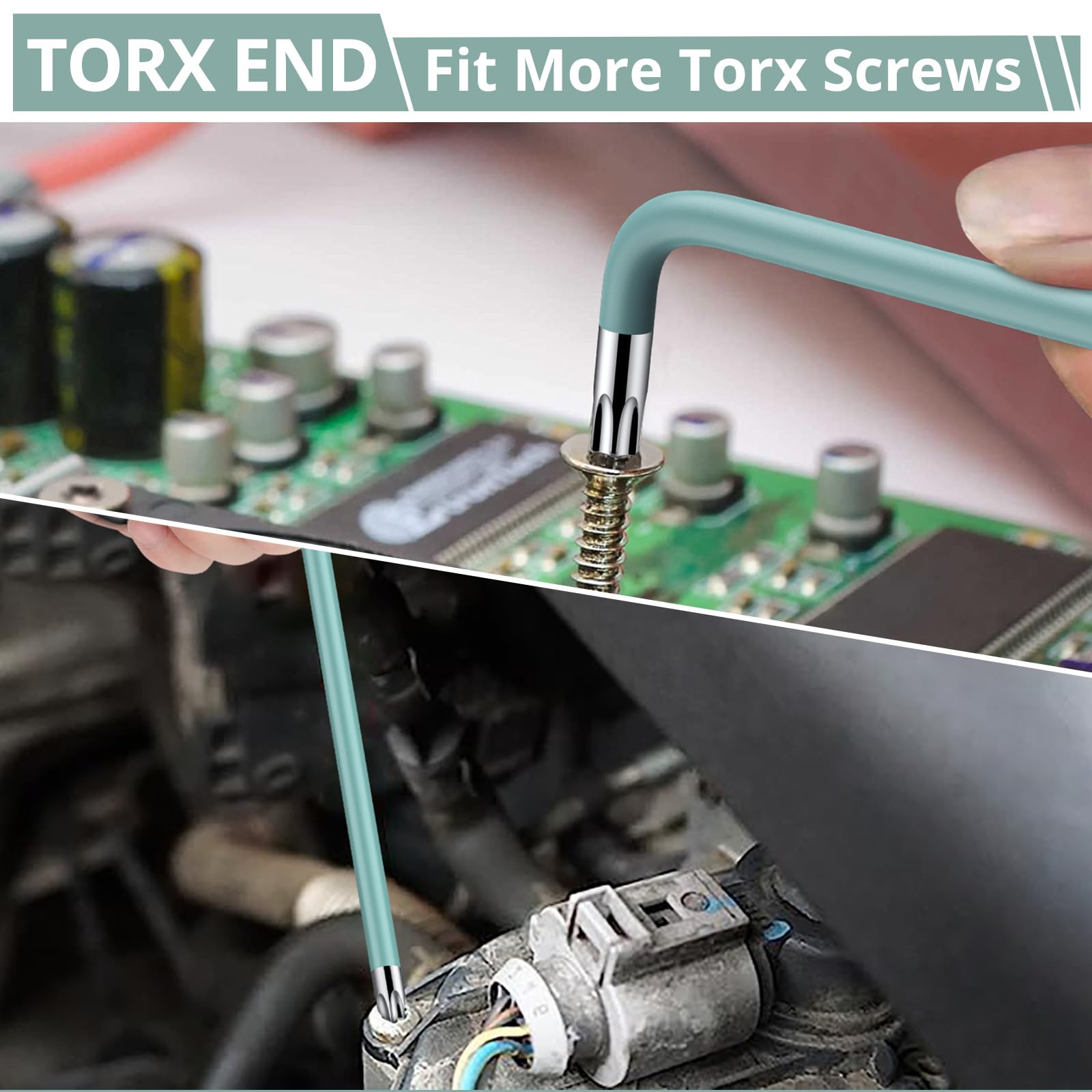 Set 18 Pezzi Chiavi A Brugola Metriche E Pollici - Chiavi Esagonali A Sfera Con Impugnatura A T Per Fai Da Te - Foto 2