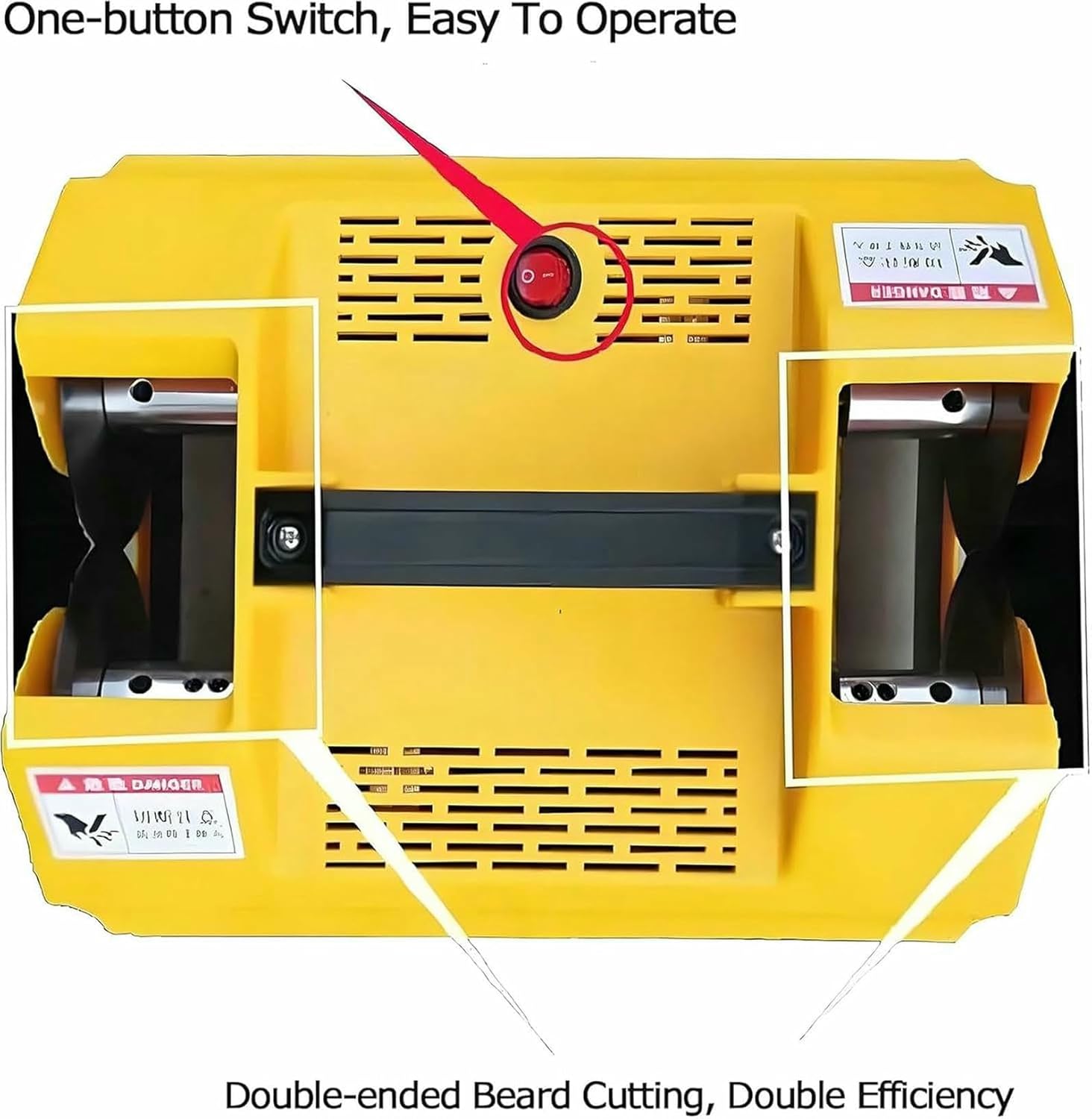 Double Head Garlic Top Tails Remover Machine, Electric Cutter, Efficient Cutting Fresh Root Stem for Onion