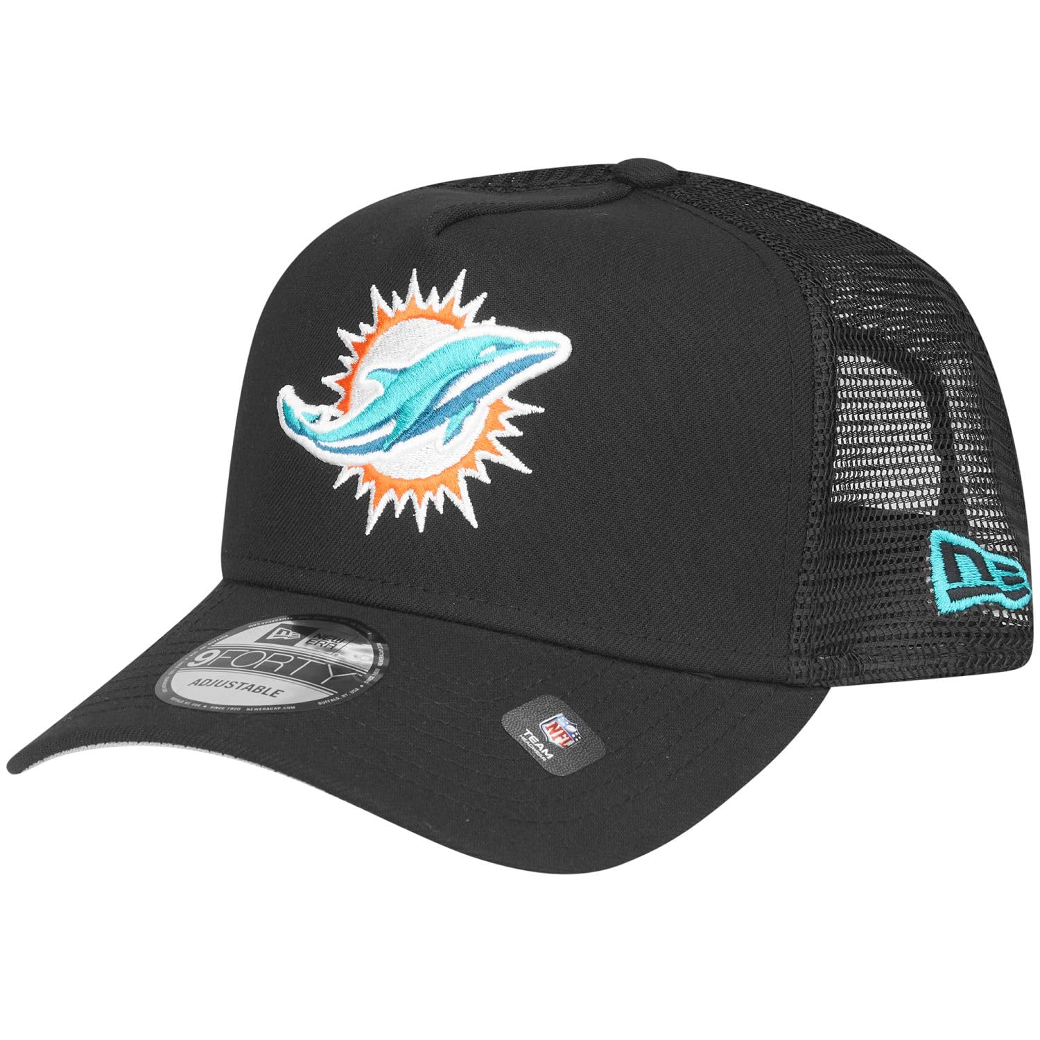 New Era Unisex Miami Dolphins A-Frame Snapback Trucker Cap - One Size