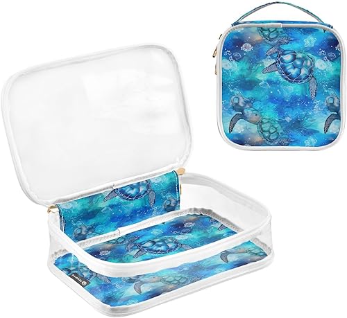 Miniatura 3 de Sea Shell Turtle Clear Toiletry Bag for Traveling,2 Pack Makeup Cosmetic Bag with Zipper,Travel Bag for Toiletries,Travel Essentials 21215059