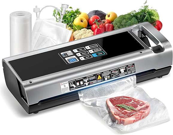 90KPa Portable Vacuum Sealer Machine for Food One Touch Open Lid Detachable &.