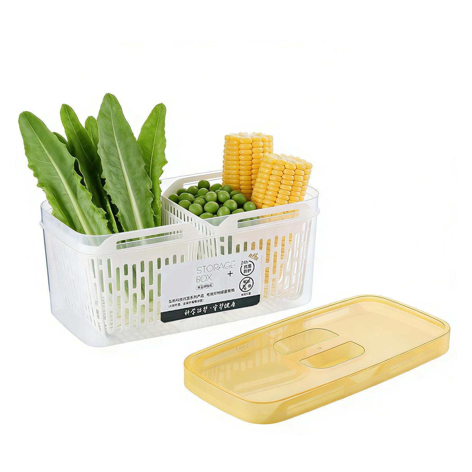 Boîte à fruits avec filtre amovible grande capacité pour frigo