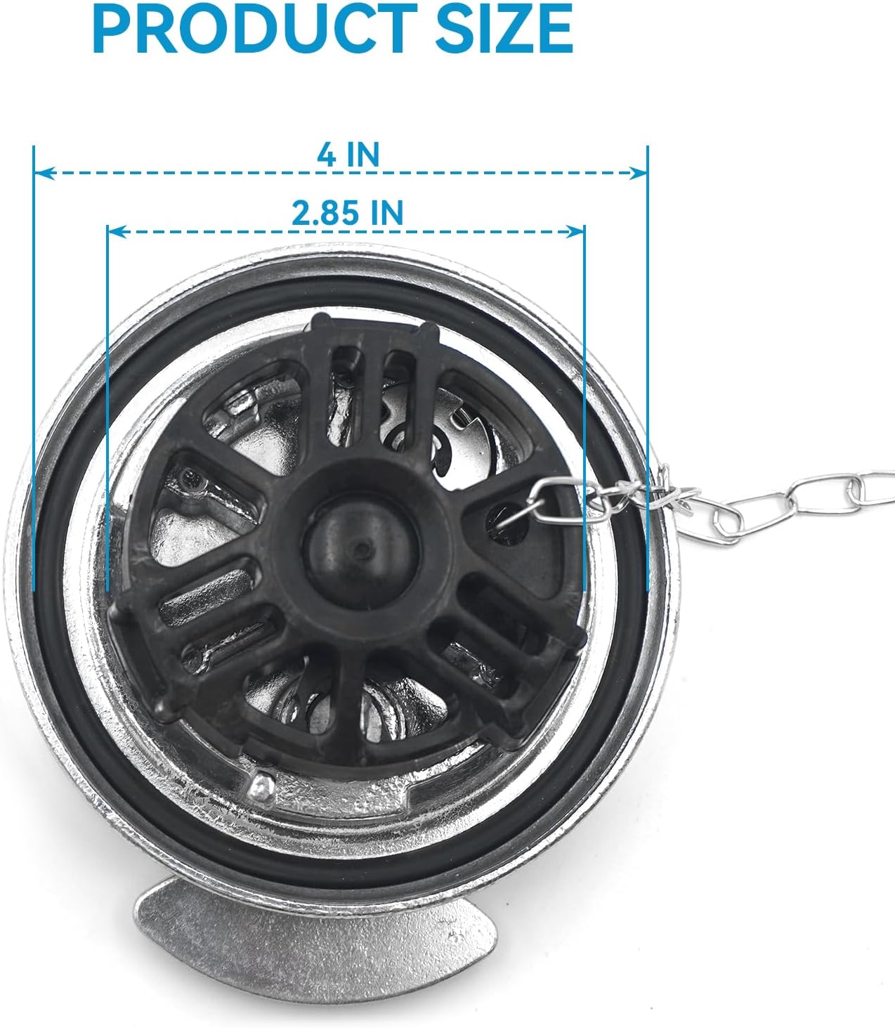 4" Locking Diesel Fuel Cap 600212 Fit For 1972-2017 Peterbilt 330/379/389/579/587 Semi Trucks Lever-Style Aluminum Fuel Tank Cap with Key Replaces# 11-04859-200, 572.1015, 11-04859-100(2pcs)