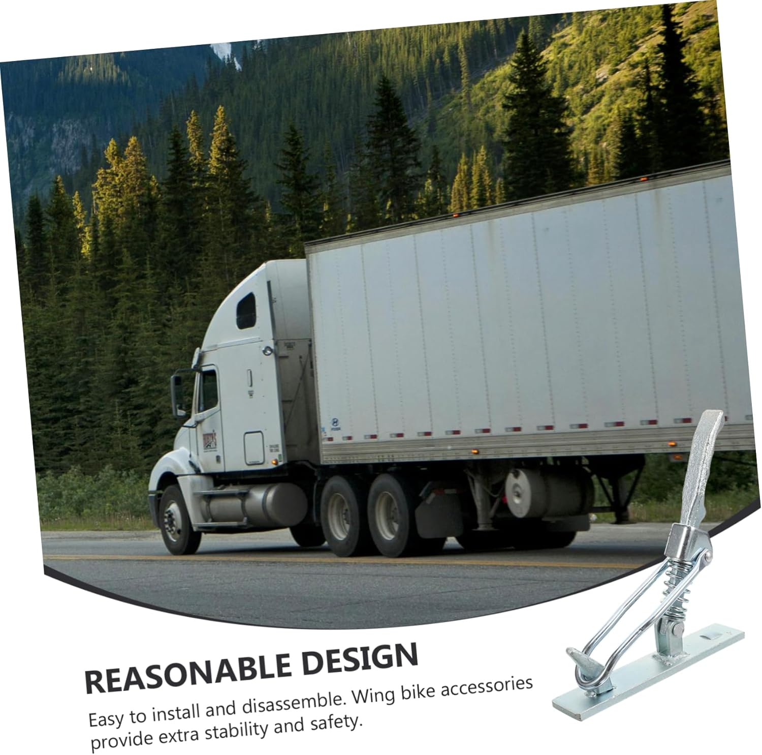 Unomor Heavy Duty Carbon Steel Hasp Spring Lock Buckle for Trailer Door Security Quick Installation for Trucks Trailers and Containers Durable Reliable Transportation Accessory