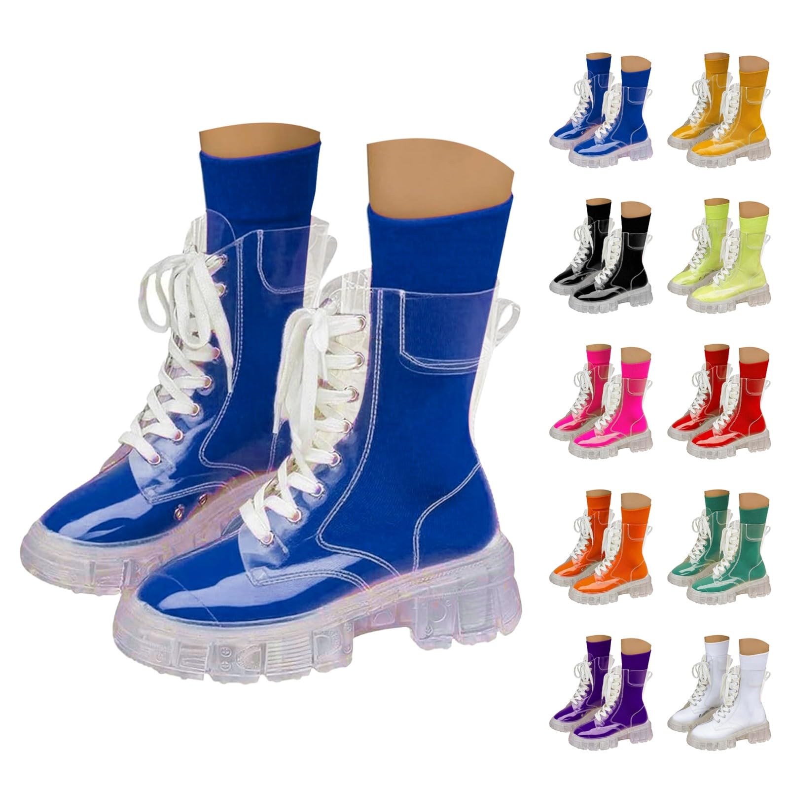 Genérico Botas de Mujer con Cordones Plataforma Botas Puntera Redonda Elegantes Zapatos Cómodos Ligeros Caminar Bota Informales Antideslizantes Botin para Otoño Invierno Trabajo Paseo y Uso Diario