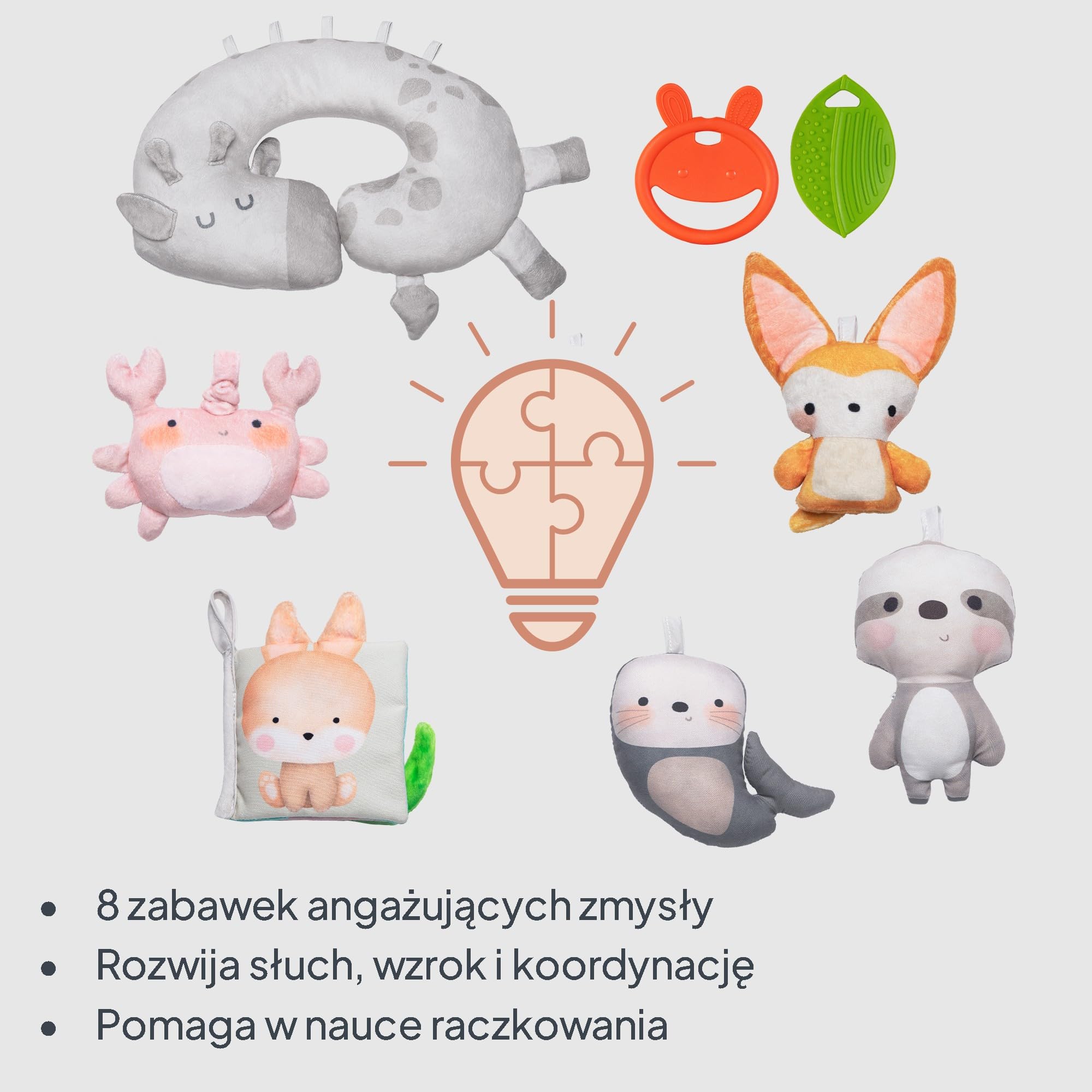 Lionelo Anika naturalny dywan dla dzieci zestawy bambusowe z 8 zdejmowanymi zabawkami dla niemowląt, siłownia zajęcia z łukiem dla dzieci, od noworodka