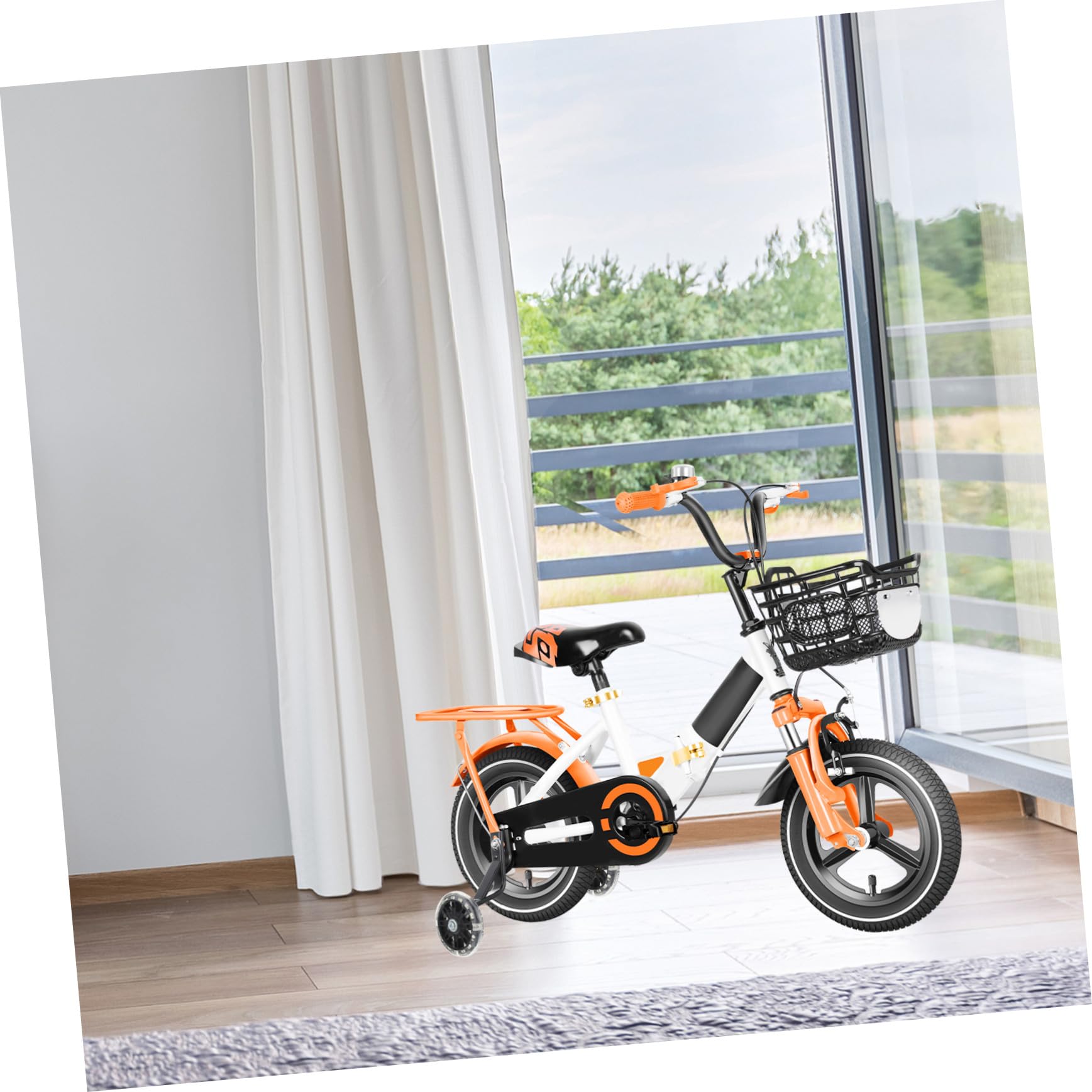 ERINGOGO Roues Dentraînement Garçon Fille Noires Stabilisateurs Arrière pour Sécurisé Accessoires pour Apprentissage du Garçon Fille