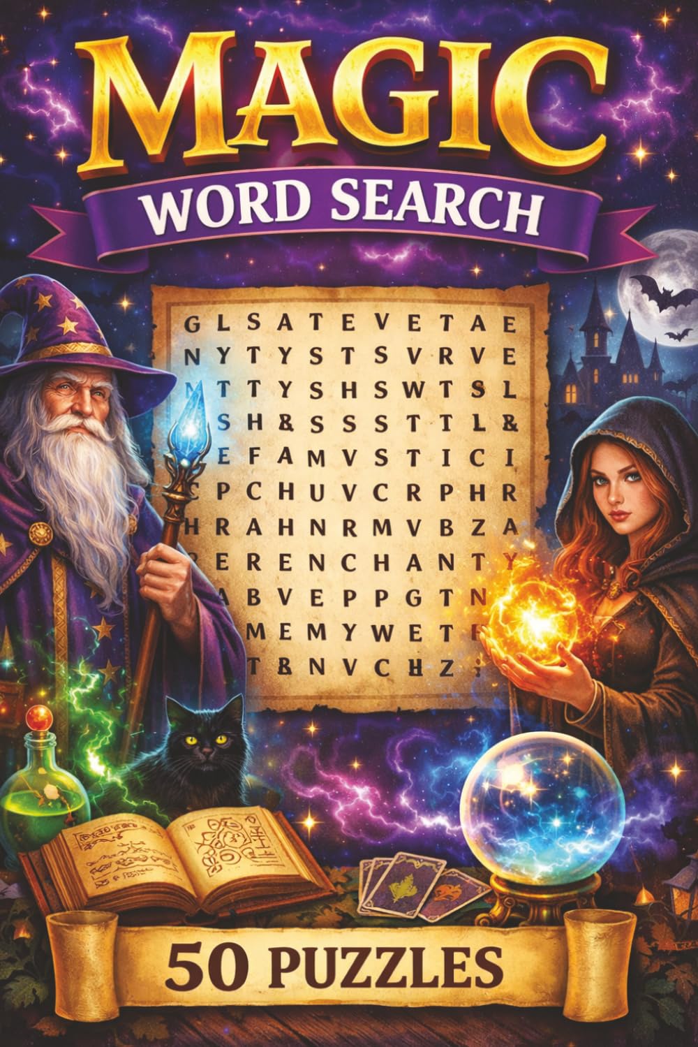 Magic Word Search: 50 themed puzzles about all things related to Magic. Word search adventures for Magic lovers of all ages!