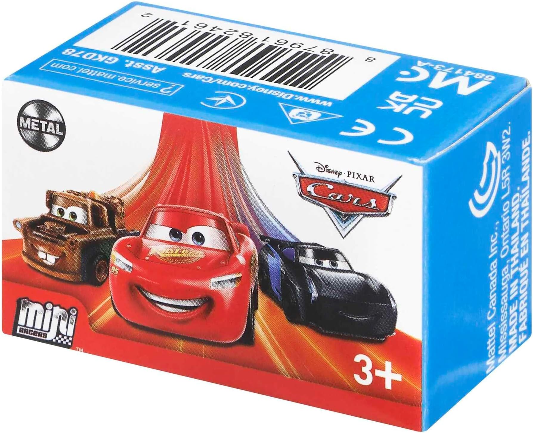 Disney and Pixar Cars Toy Die-Cast Mini Vehicle in Blind Box for Surprise with Character Car for Racing & Storytelling (Styles May Vary), GKD78