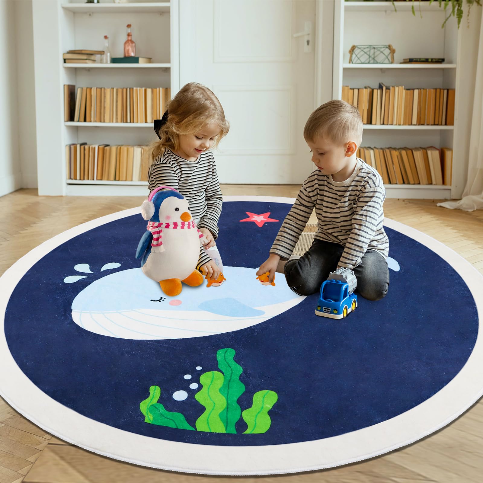 AKASISRUG Ultra Soft Round Kids Rug for Playroom,2.6ft Cute Whale Rug for  Kids Room,Non-Slip Washable Colorful Classroom Rug Kids Area Carpet for  Bedroom Nursery Playroom Decor : Amazon.sg: Home