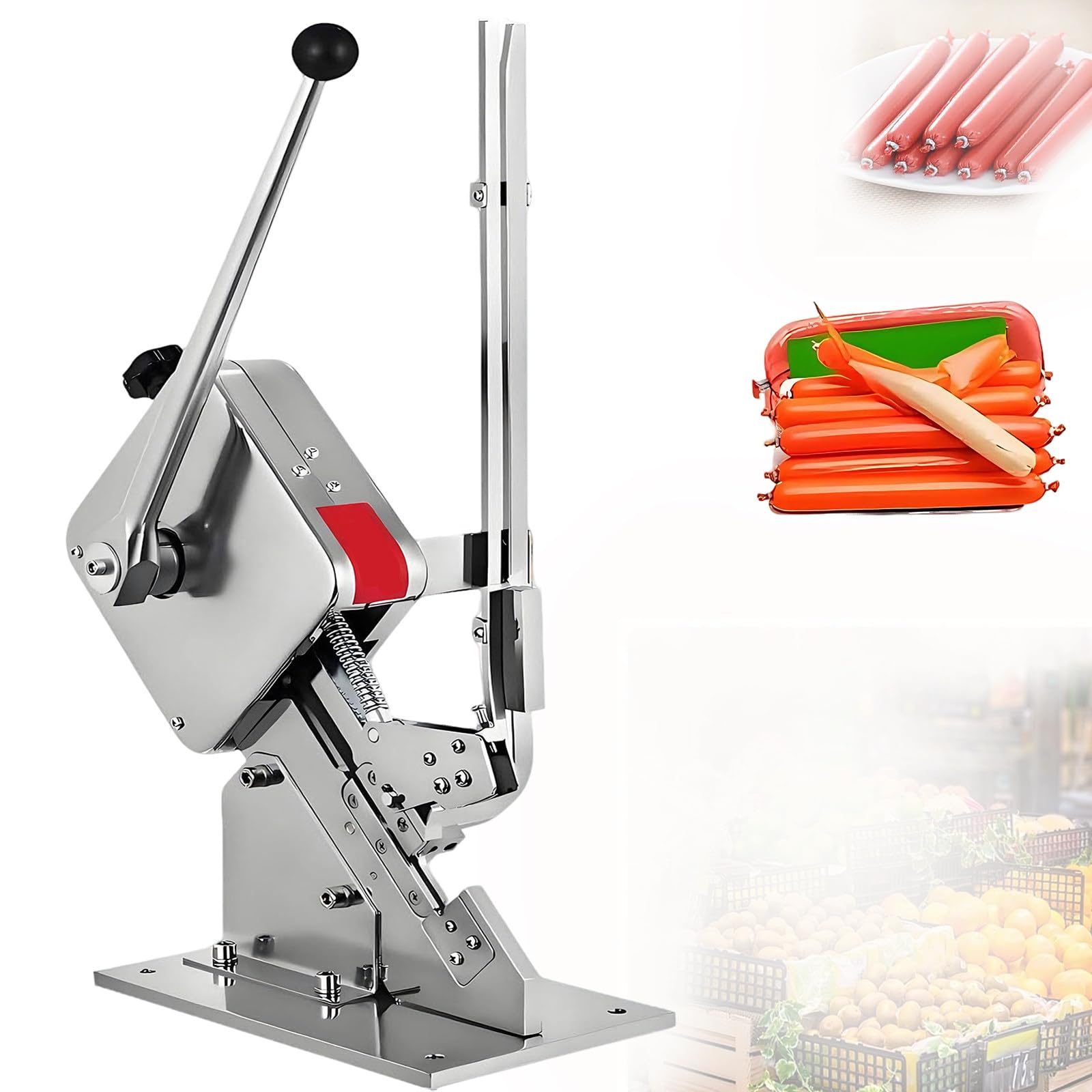 Tagliatrice a forma di U per sacchetti alimentari, dispositivo di chiusura manuale con fibbie, capacità 150-200 clip, ideale per sigillare sacchetti di plastica