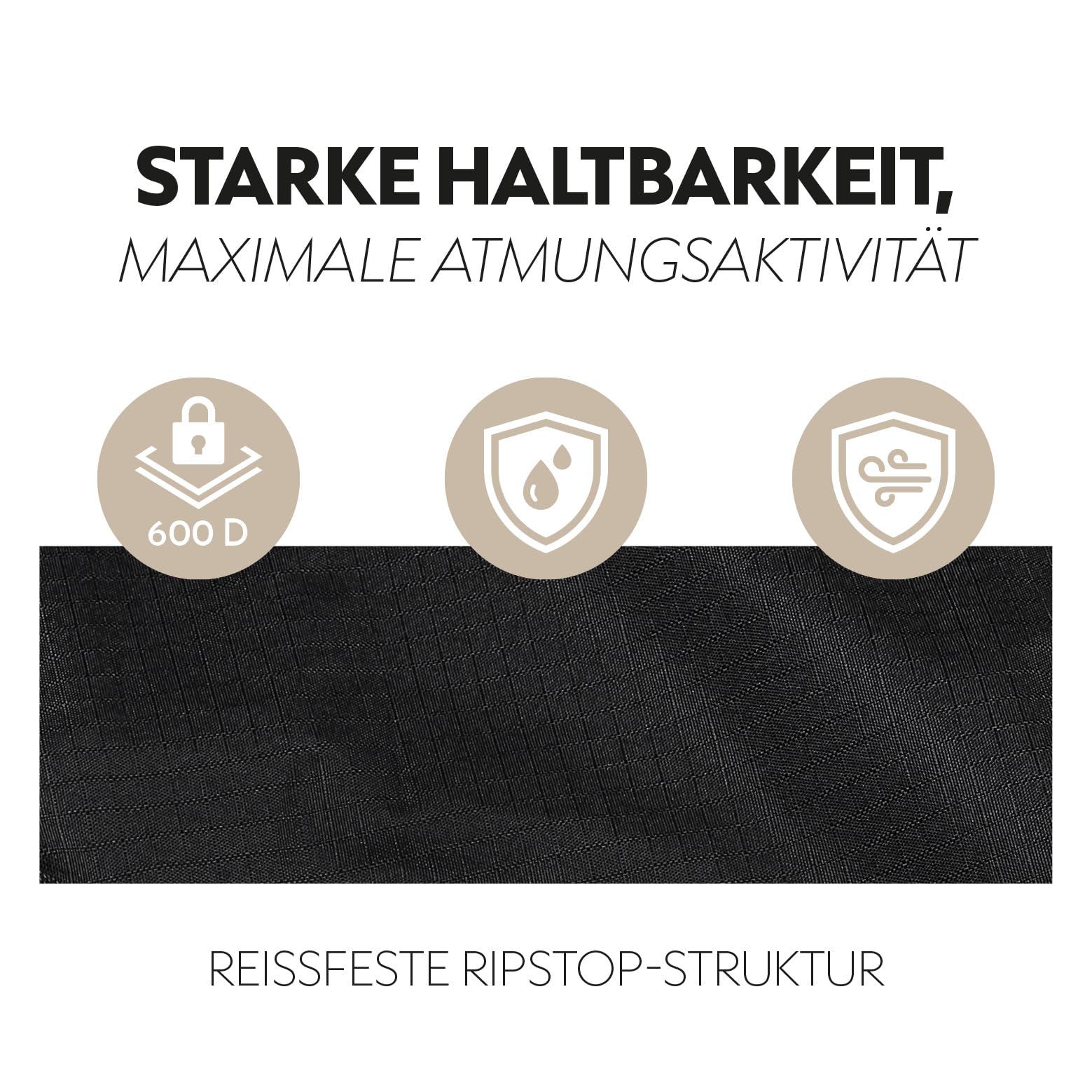SUNRIDE Regendecke 50g für Pferde (Dublin) - 600D - mit Unterdecken kombinierbar - 100% wasserdicht - 5.000mm Wassersäule - extrem atmungsaktiv - schwarz (145cm)