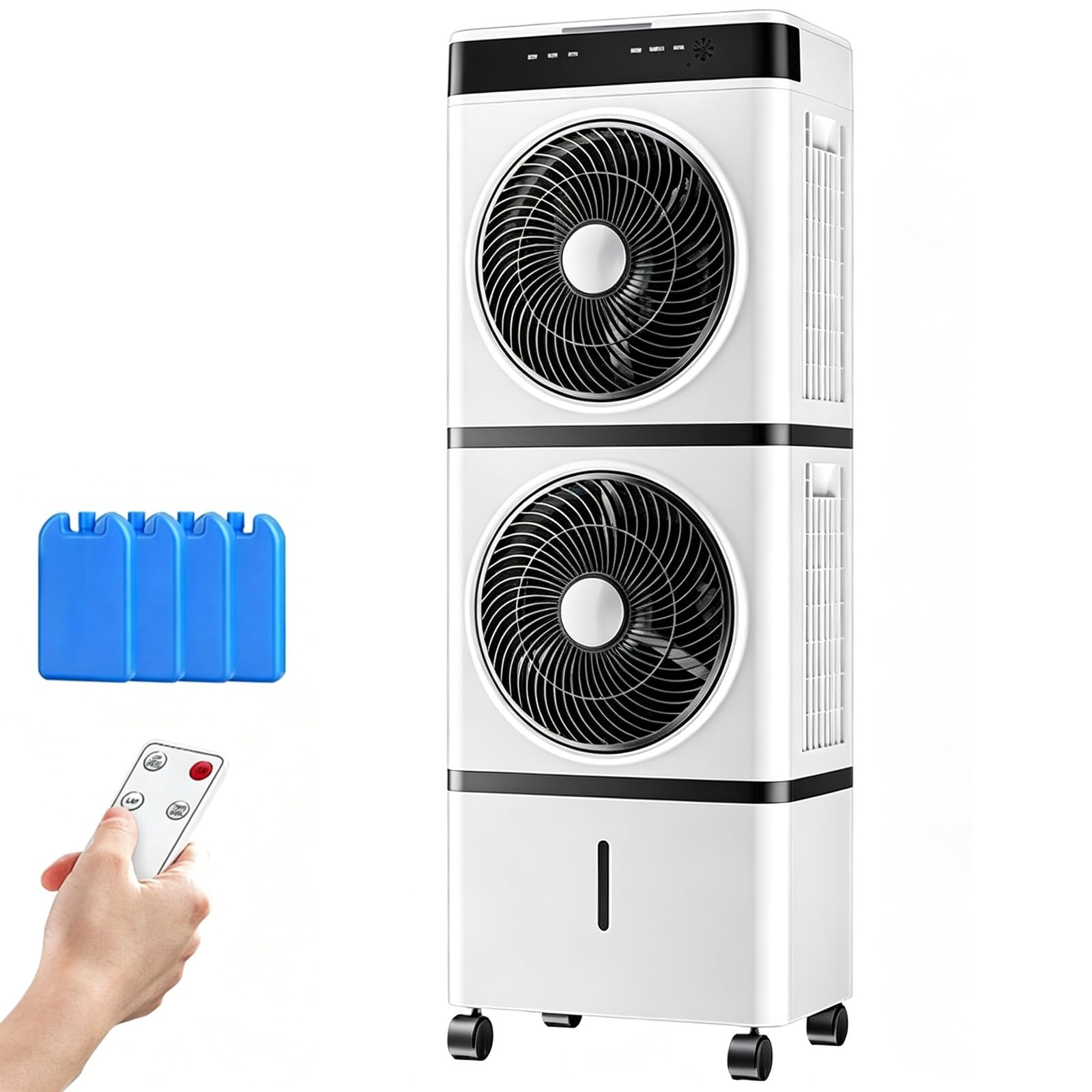 Evaporative Swamp Cooler, 3.7 Gal Portable Air Cooler, 12H Timer