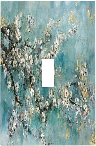 Miniatura 236 de Placa de pared de tortugas marinas, hierba oceánica, medusas, peces y algas marinas, placa de pared de doble palanca, cubierta de interruptor de luz