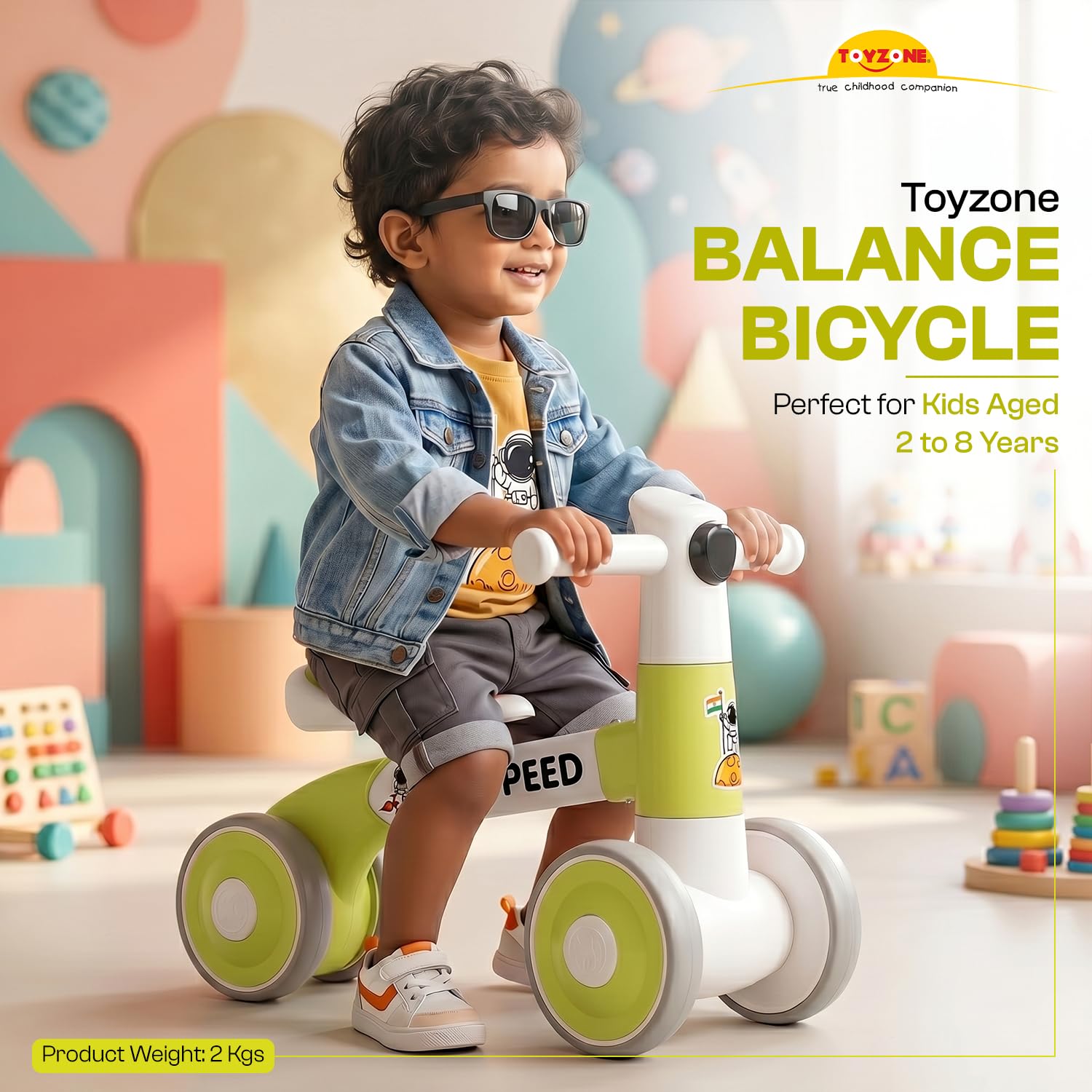 Toyzone Balance Bike: Music & Lights for Kids -2 Toyzone Balance Bike: Music & Lights for Kids -2