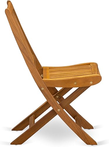 Miniatura 10 de East West Furniture DEDK9CWNA - Juego de 8 sillas de exterior con respaldo de listones y mesa de centro moderna y tapa rectangular con madera con 4