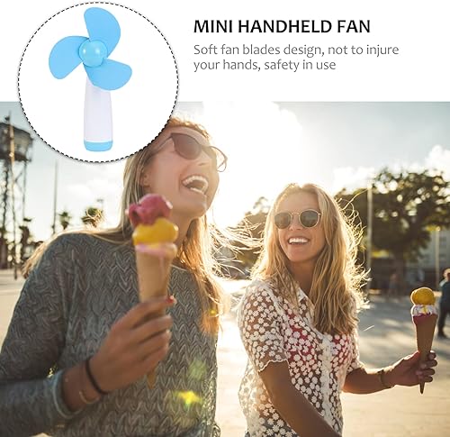 Miniatura 6 de LIFKOME Mini ventilador de mano personal con batería de espuma suave, aspas de mano, mini ventilador portátil de refrigeración personal, ventilador