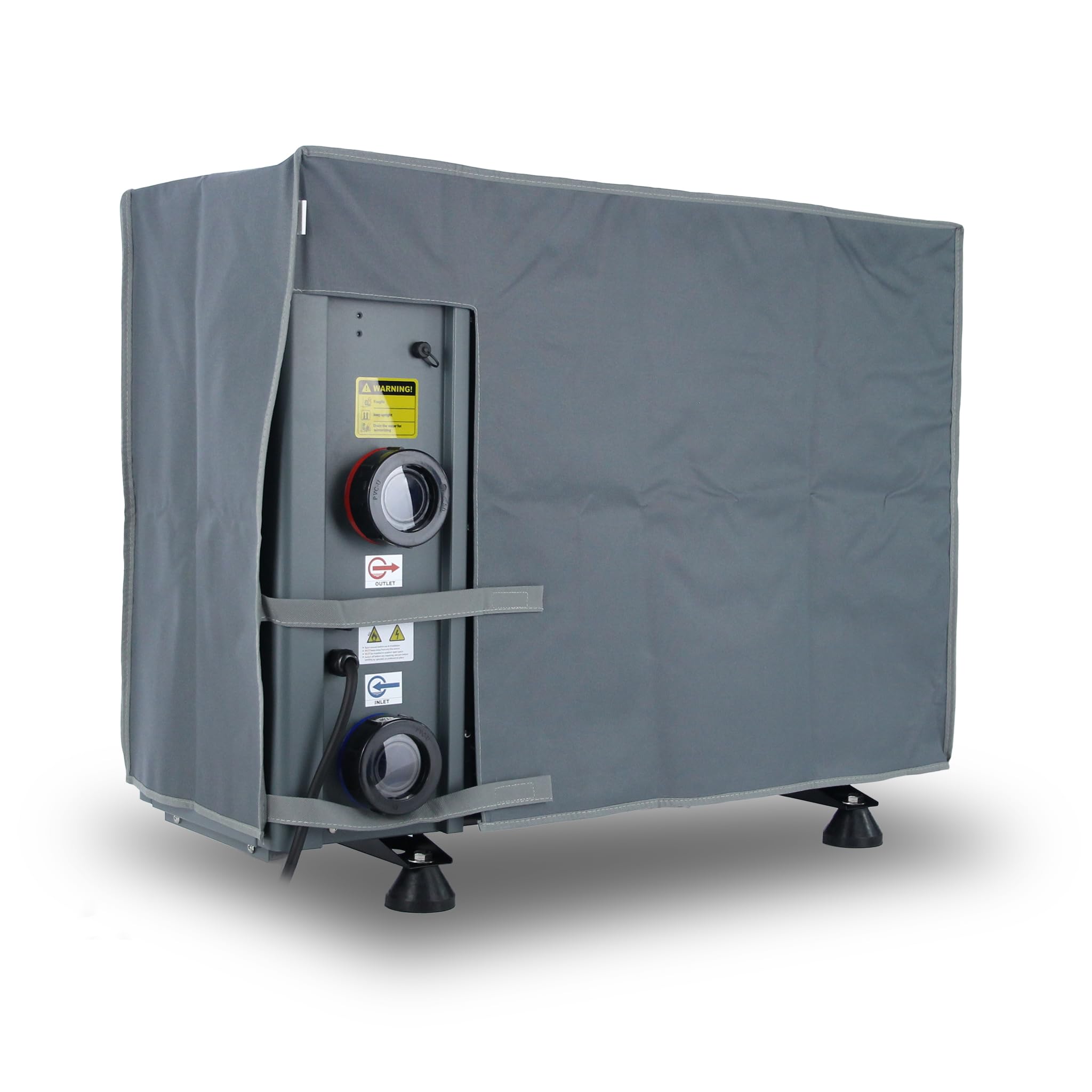 Wärmepumpe Smart Inverter ECO 9,0 kW, inkl. Bypass, bis 35 m³ Pool Heizung Schwimmbecken Wassererwärmung Titan Wärmetauscher steckerfertig