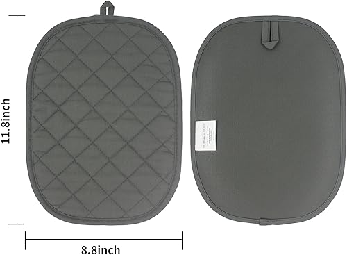 Miniatura 10 de Soportes de silicona para ollas, almohadillas calientes para horno resistentes al calor de 500 , agarraderas grandes de agarre antideslizante,