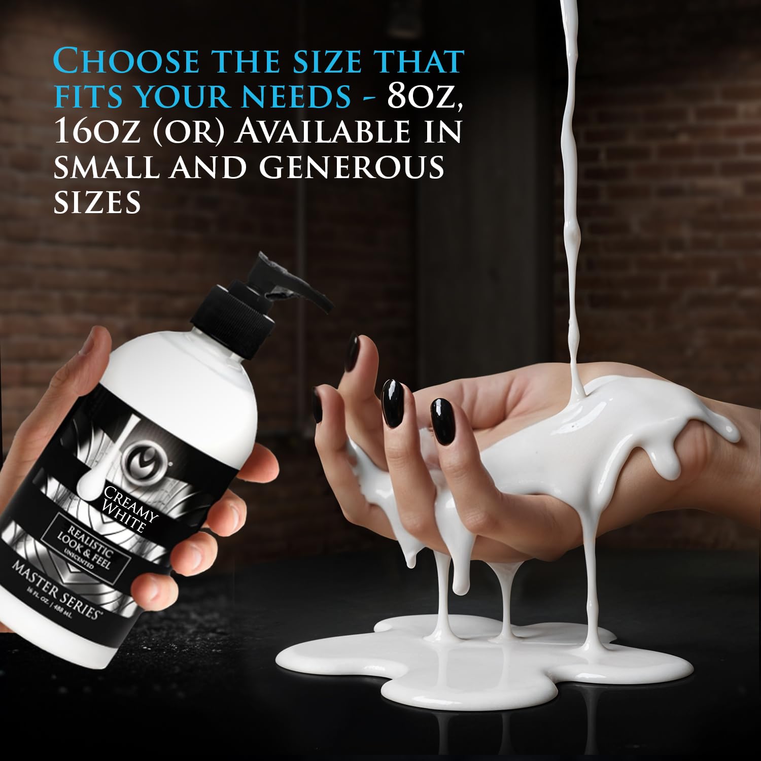 MASTER SERIES Crema bianca non profumata a base d'acqua Body Glide 453,6 g per uomini, donne e coppie, formula non macchia, consistenza spessa e liscia, facile pulizia, lubrificante per massaggi