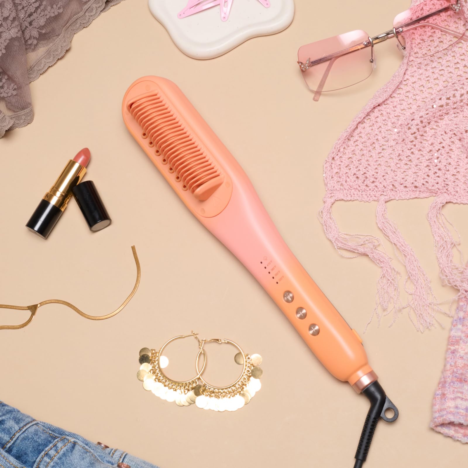 Wavytalk Pro Steam Hair Straightener Brush 3-in-1 Styling Tool