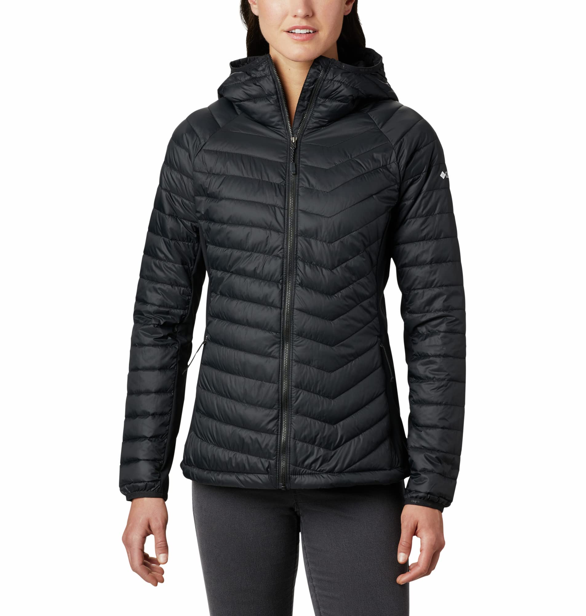 Columbia Powder Pass Hooded Jacket, Chaqueta Acolchada Con Capucha para Mujer