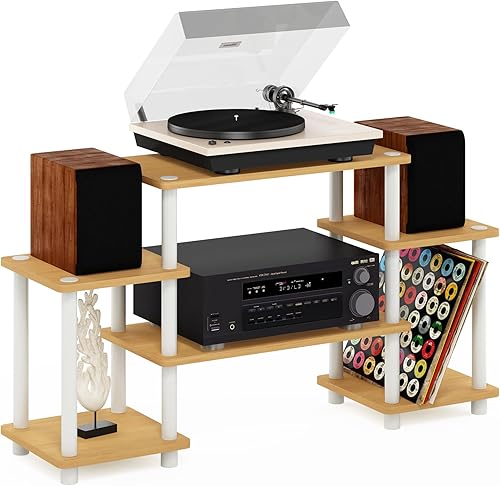 Miniatura 19 de Furinno JAYA - Soporte esquinero para TV, diseño simple, color espresso/negro Espresso / negro,Columbia Nogal/Negro,Roble