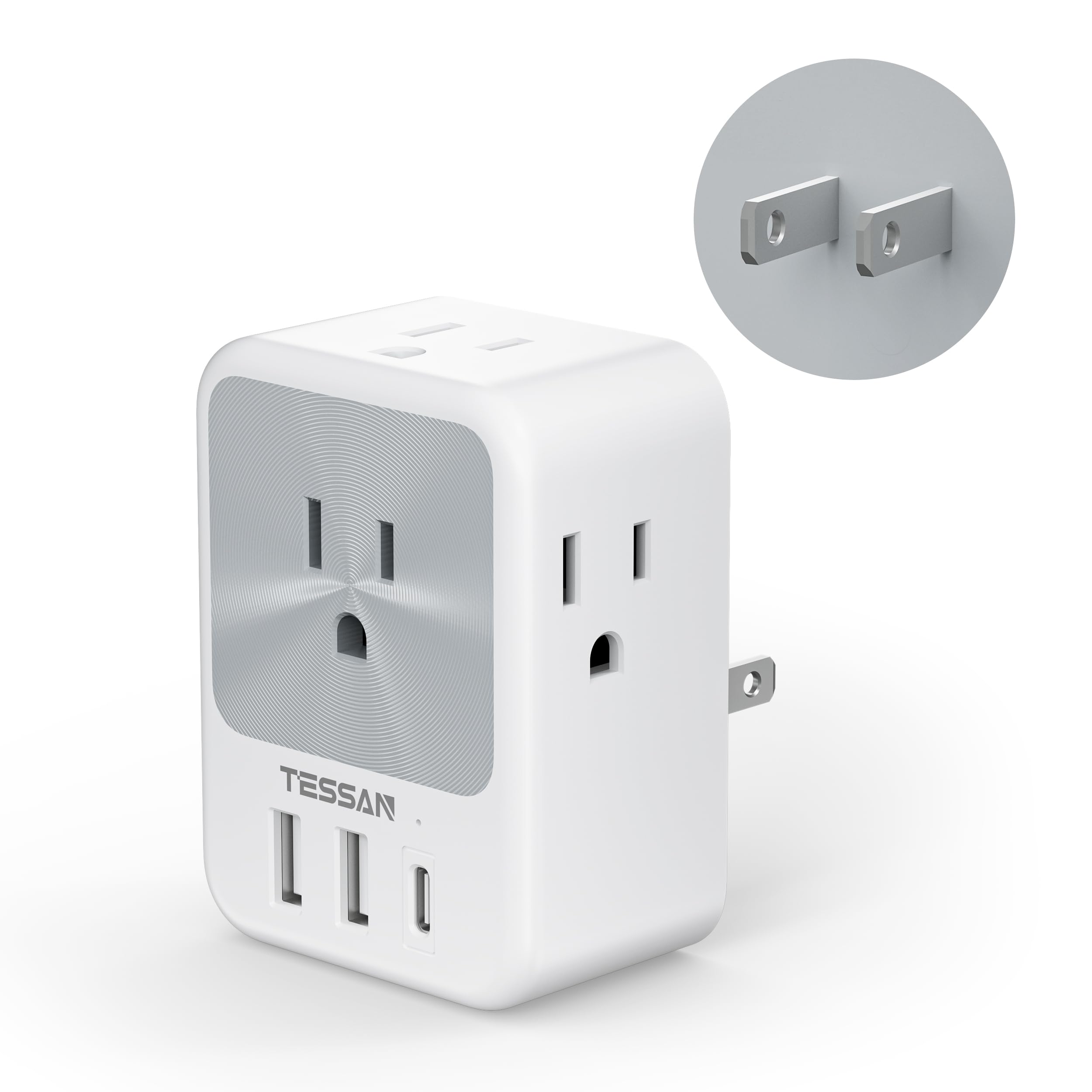 Amazon.com: 2 Prong to 3 Prong Outlet Adapter, TESSAN US to Japan