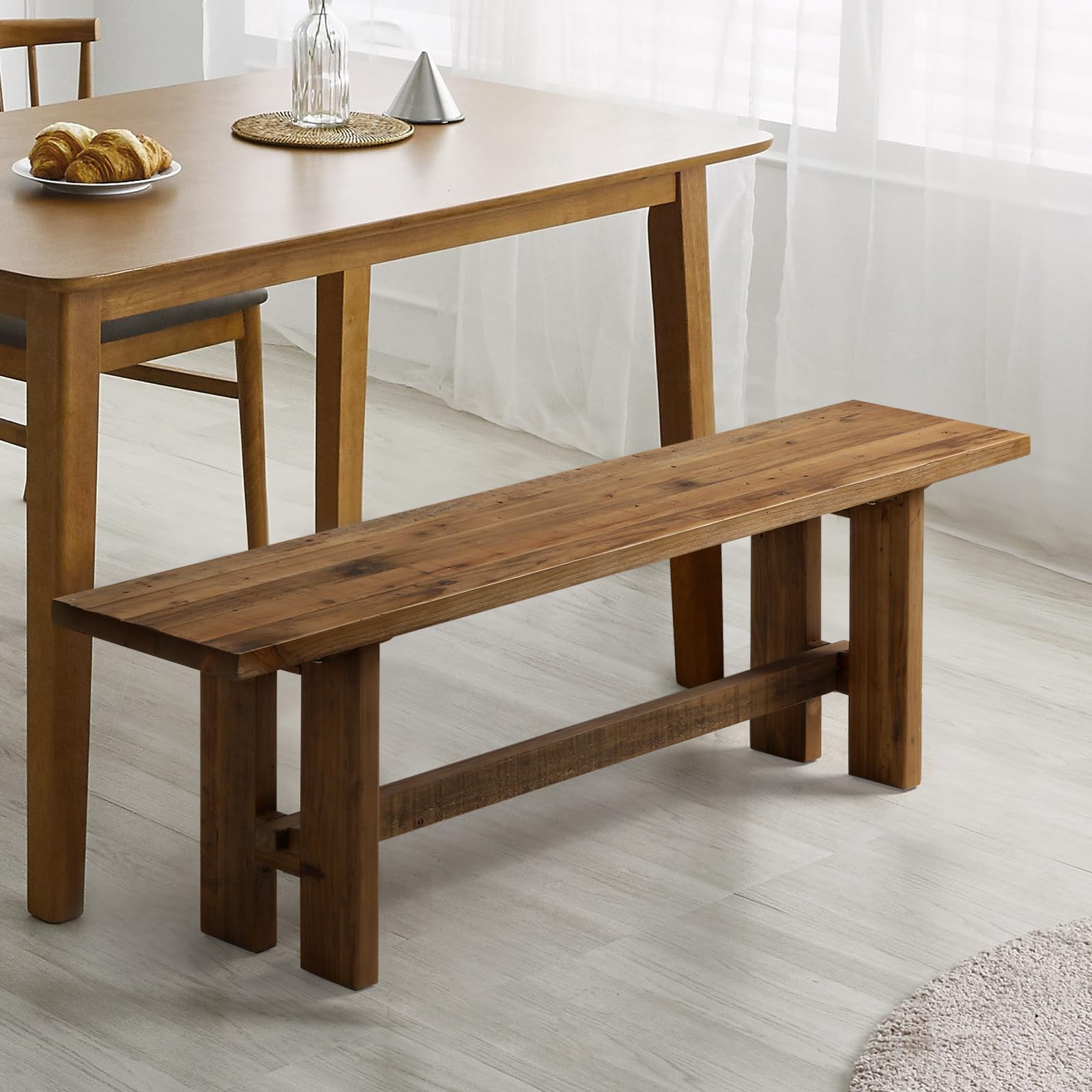 HOKYHOKY Solid Wood Bench, 55
