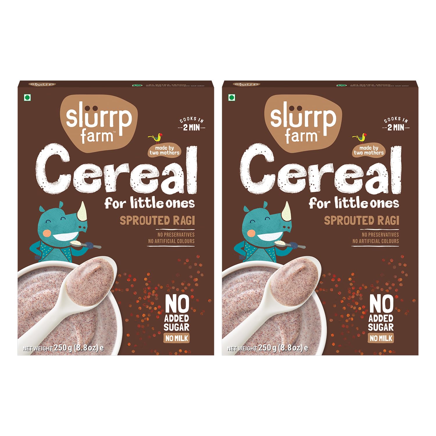 Slurrp Farm Sprouted Ragi Powder | Instant Healthy Wholesome Food, 250 grams, Pack of 2 (B0CYLYG945) Amazon Price History, Amazon Price Tracker