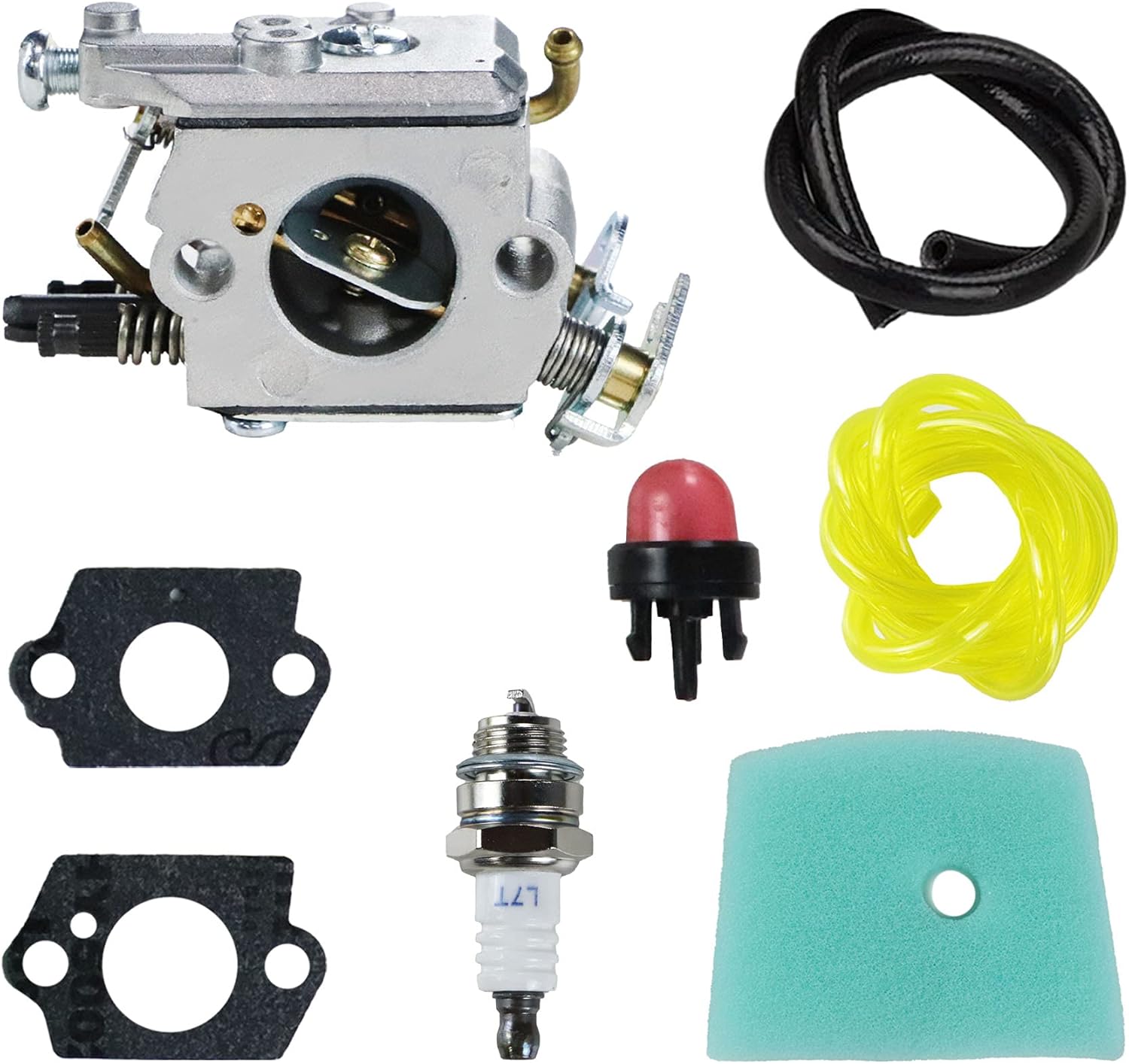 Carburetor with Air Filter Tune Up Kit for Husqvarna 123C