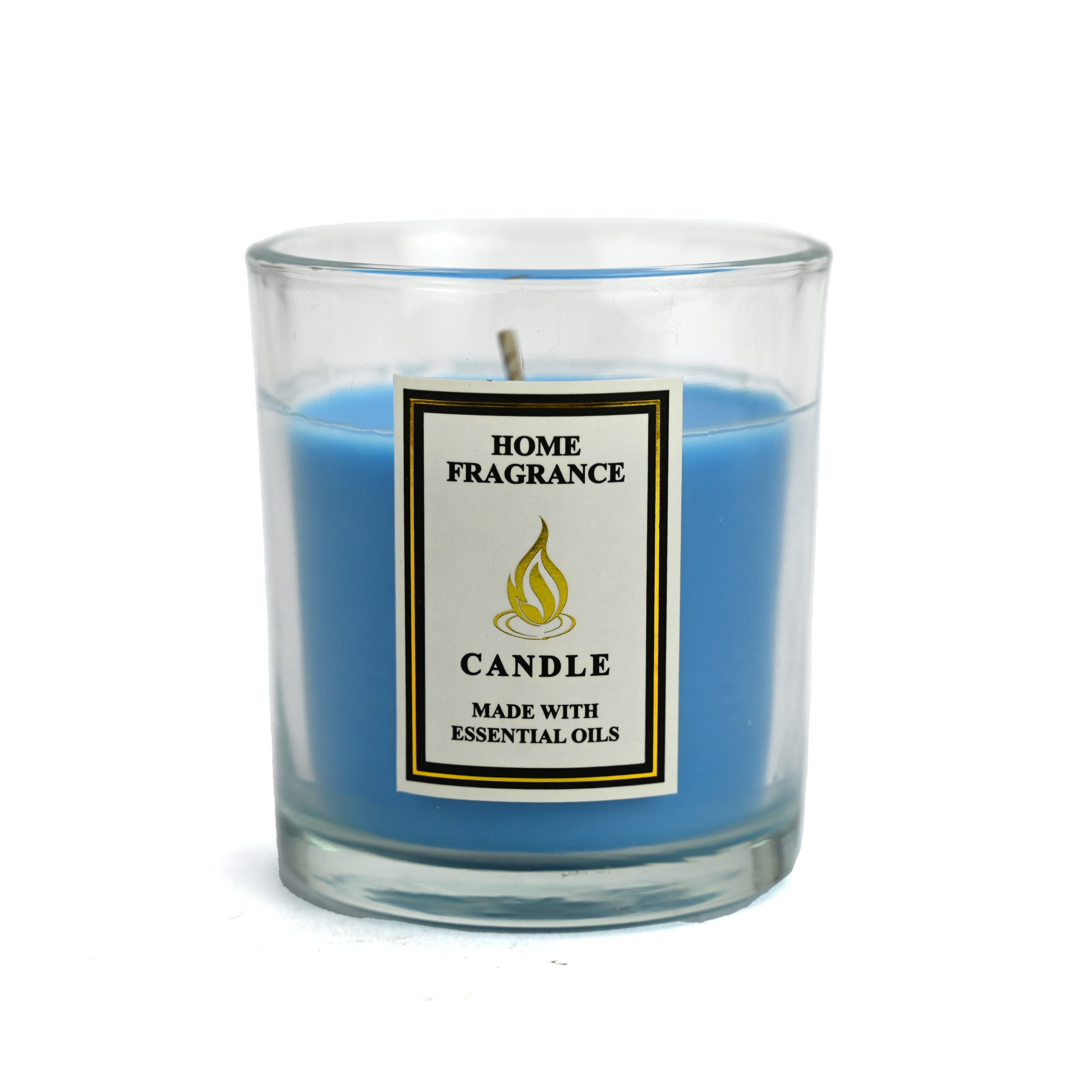 Blue Jar Candle Scented Blend Candle Relaxing Aromatherapy Long Lasting Scented Candles Aroma Candles with Amber Glass Jars
