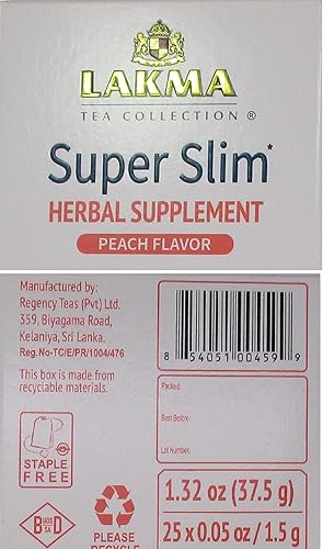 Miniatura 2 de Lakma Té Super Slim con Melocotón - 25 Bolsas de Té