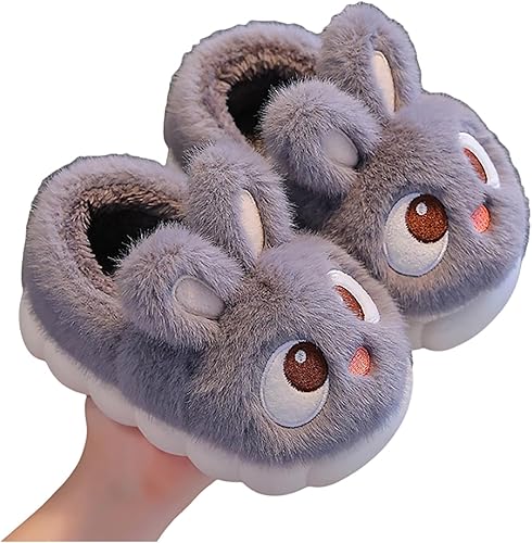 DAY8 Chausson Fille Hiver Pas Cher Pantoufle Fille Chaude Coton Peluche Kawaii Mignon Lapin Chausson Garcon Souple Automne Chaussure Garcon Intérieur