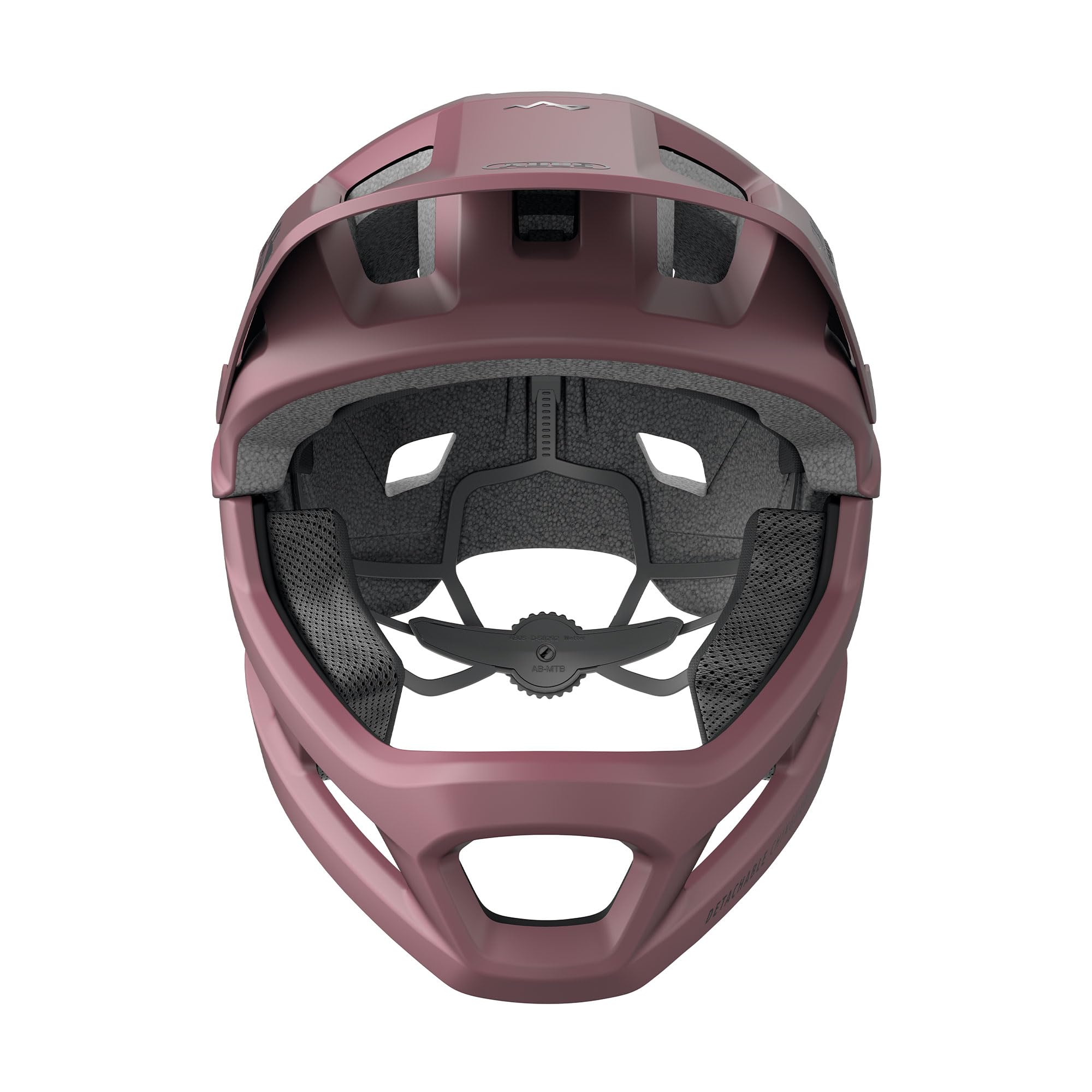 ABUS YouDrop FF - Casco de Bicicleta de montaña para niños y jóvenes, para iniciar el Ciclismo de montaña, con Protector de Barbilla Desmontable, Color Rojo, Talla S