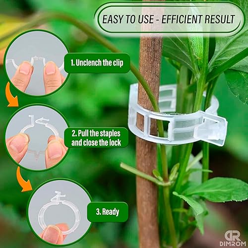 Miniatura 5 de Clips para plantas trepadoras  200 clips de tomate para colgar plantas para plantas al aire libre, lazos de plantas de tomate para soporte  Clips de
