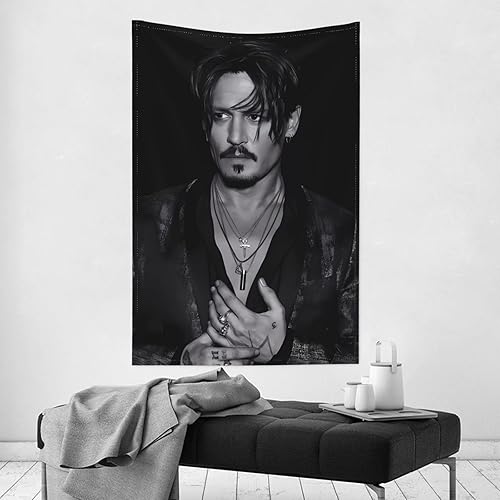 Miniatura 4 de ADPAAR Johnny Depp - Tapiz para colgar en la pared, decoración para sala de estar, dormitorio, 60 x 40 pulgadas