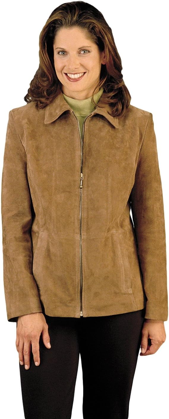 REED Women's Genuine Suede Leather Fashion Jacket