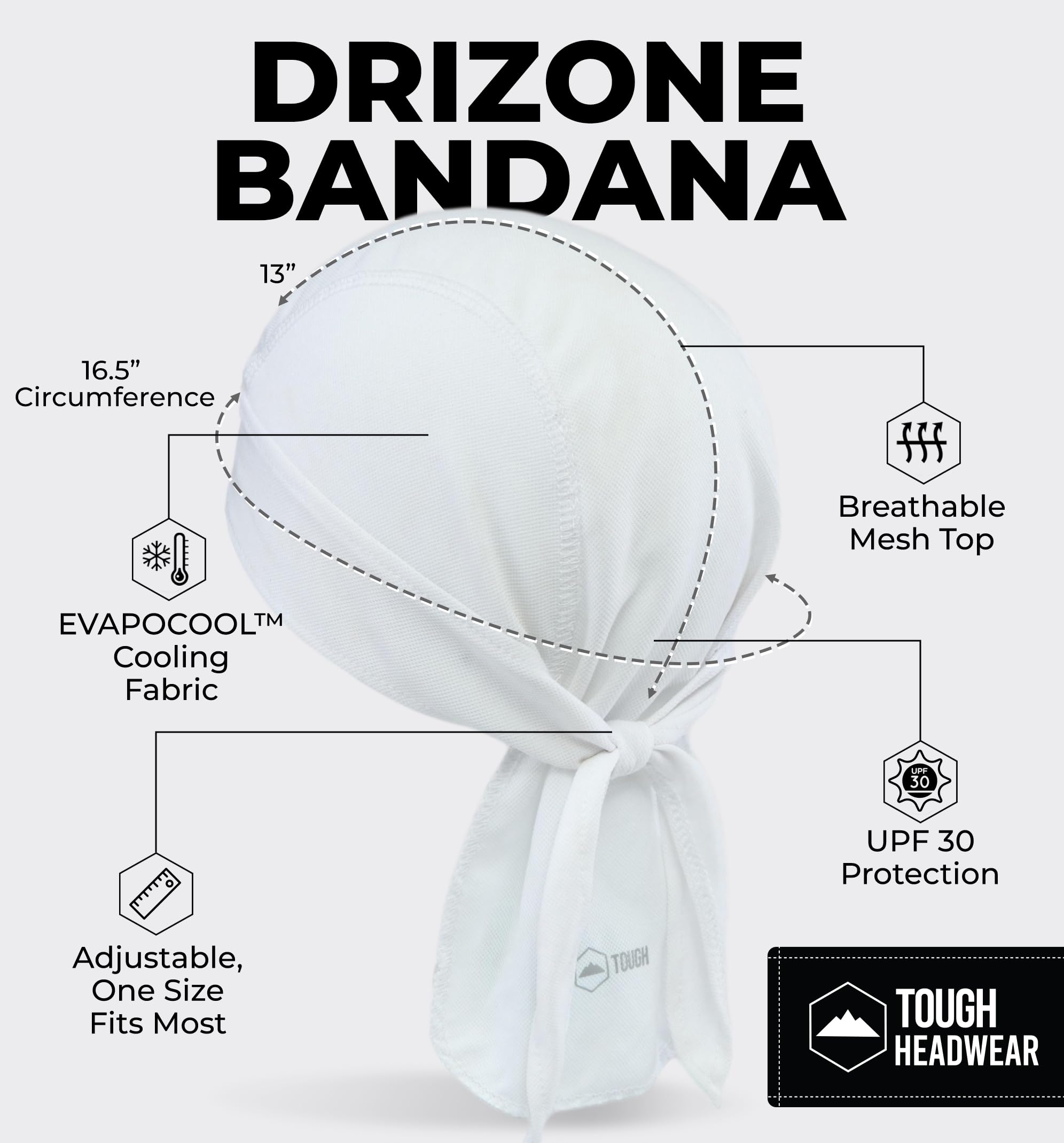 Cooling Helmet Liners - Do Rag Skull Caps for Men - Cooling Head Wraps Hard Hat Liner - — view 3