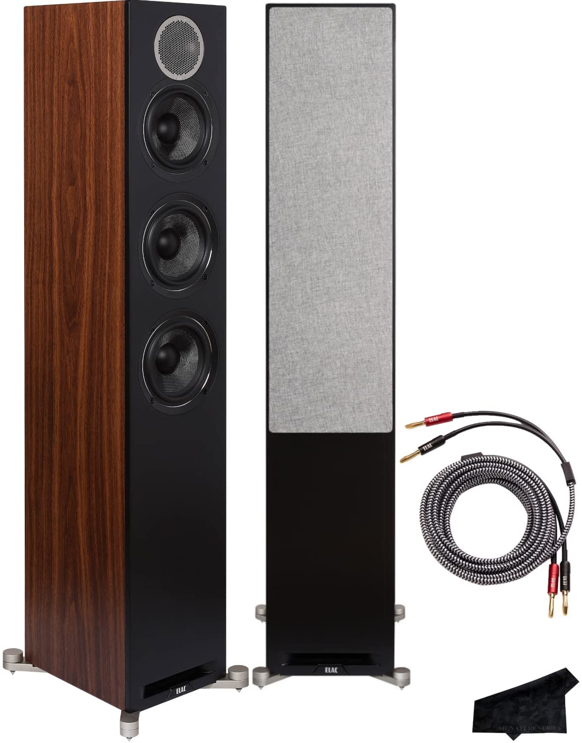 Altavoces De Estantería ELAC Debut Reference DBR62 - Par En Negro/nogal, 2 Vías, Respuesta 44Hz-35kHz, Potencia 120W