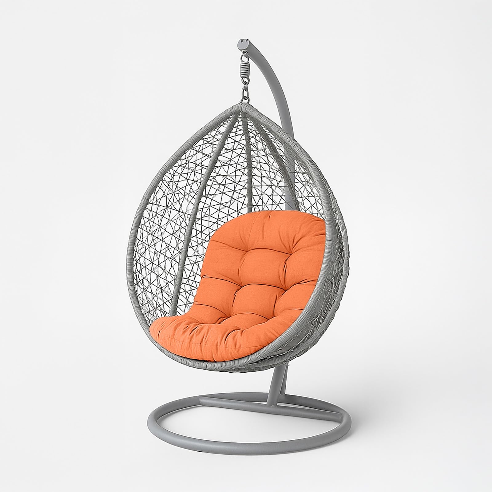 Homescapes Unisex Burnt Orange Luxury Egg Chair Cushion, Hanging Basket Swing Chair Cushion In
