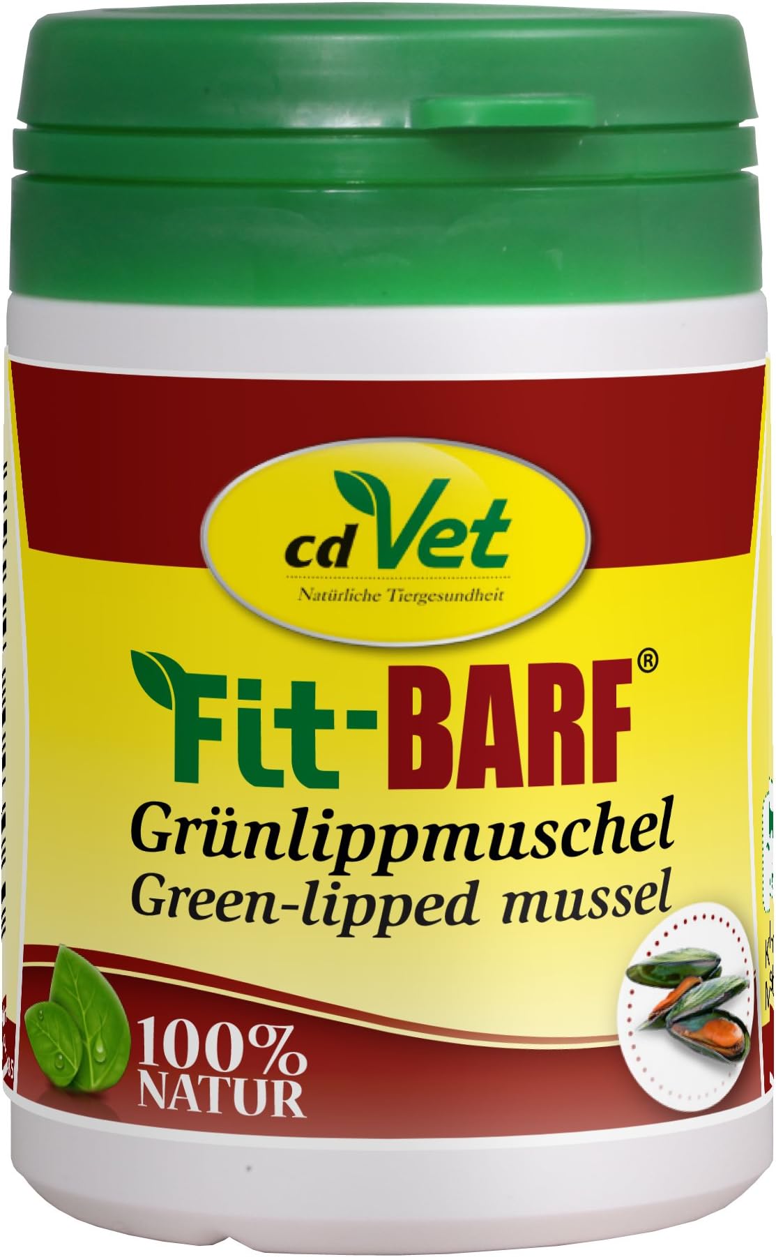cdVetNaturprodukte Fit-BARF Green Lipped Mussel 35 g - Cat & Dog - mucosa - functionality and elasticity of the urinary bladder - vitality - metabolism - skin - vitamins - raw feeding - BARF -