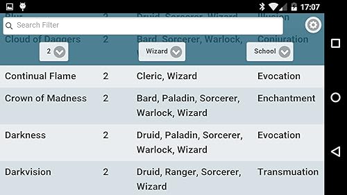 5th Edition Spell List