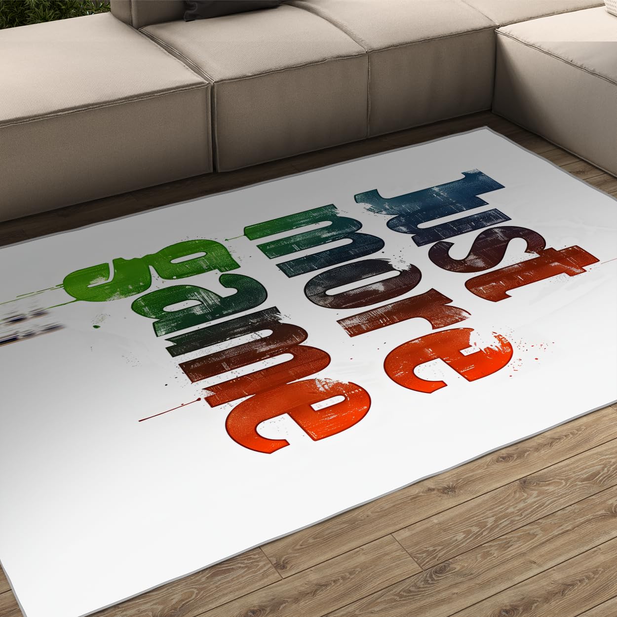 Tapis salon 160x200cm résistant aux taches pour animaux et enfants