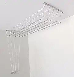 Varal Individual Teto 5 Varetas Alumínio 100cm