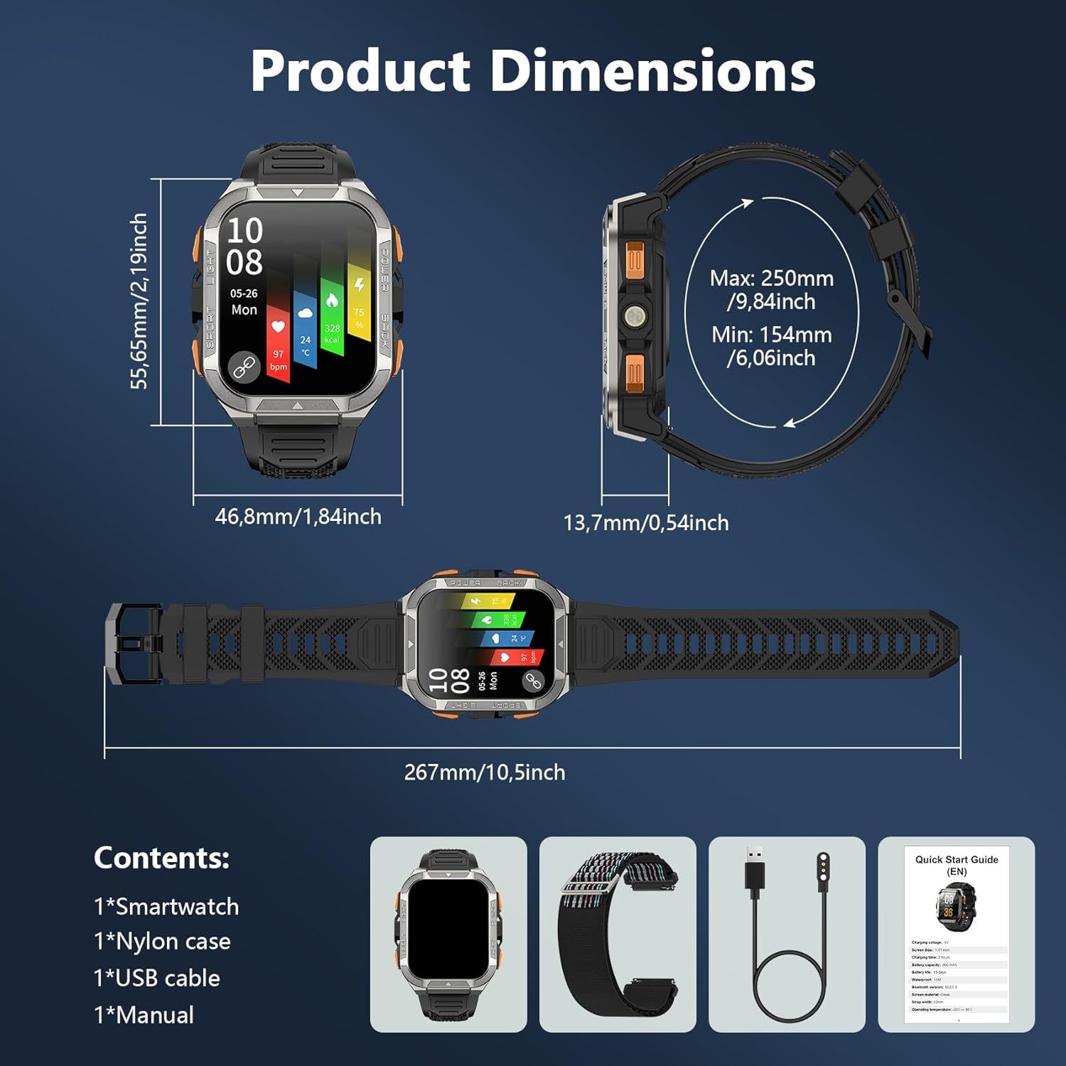 Blackview GPS Smart Watch for Men with ChatGPT, AI Translator, Compass & Flashlight/100-Day Battery/Bluetooth Calling/Health Monitor/100+ Sports,Fitness Tracker for iPhone/Android Phones 10 71k0b8IFVQL. AC SL1500