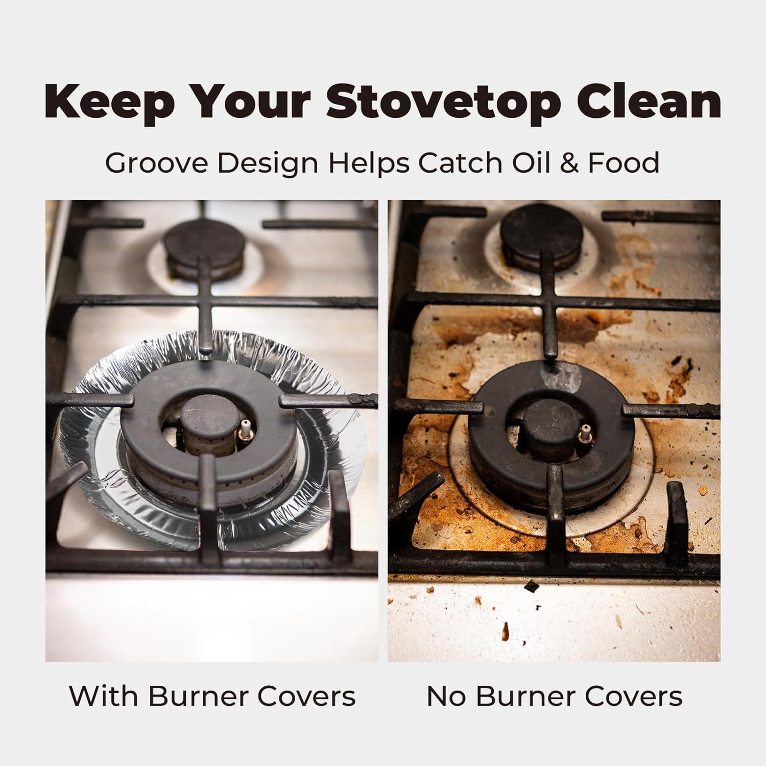 FMP Brands [200 Pack] Aluminum Foil Stove Burner Covers 7.5 Inch - Disposable Round Liner for Kitchen Stovetop, Electric Stoves Bib Liners, Cooktop Replacement Guard, and Gas Range Protectors