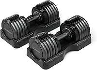 NordicTrack Select-a-Weight 55 lb Adjustable Dumbbells Pair - Compact Home Gym Replacement for 30 Weights