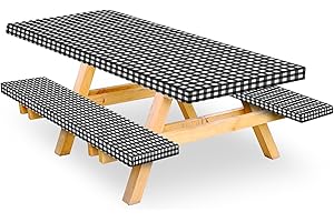 Ultimate Picnic Sanctuary: 3-Piece Fitted Table and Bench Covers