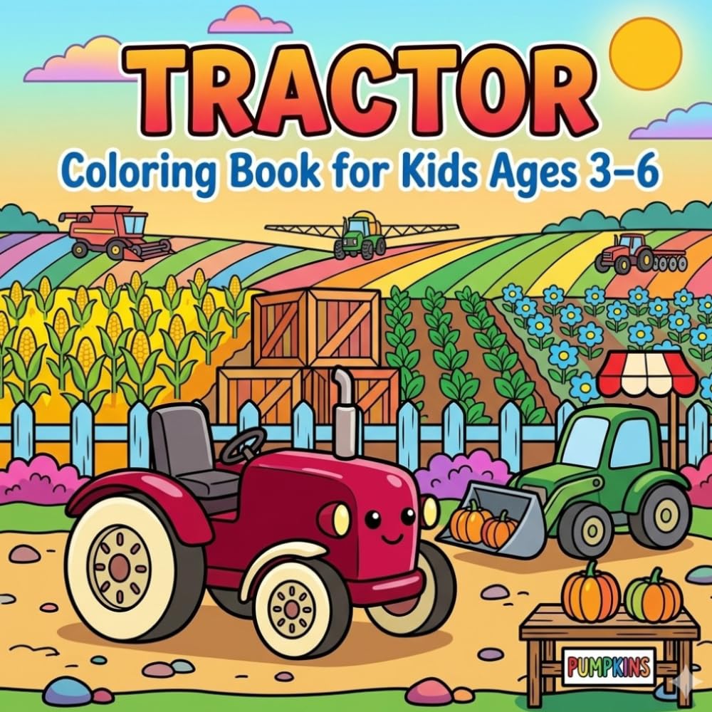 My First Tractor Coloring Book for Toddlers Ages 1–3: Fun and Easy Tractor Coloring Book for Toddlers with Large Simple Tractors, Bold Outlines and ... Coloring Fun (Little Farm Tractor Series)
